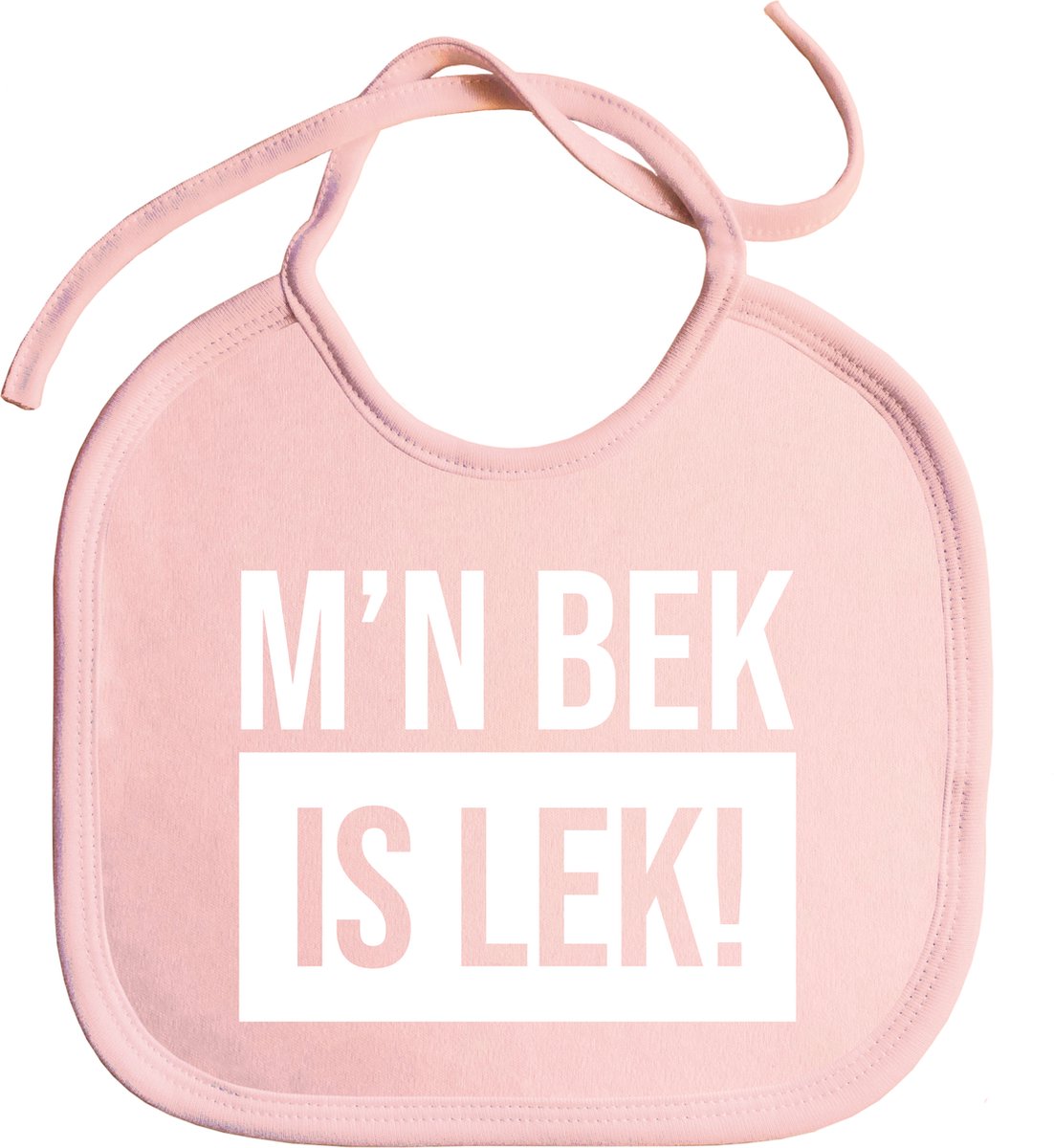 Slabbetjes - slabber - slab - baby - M'n bek is lek! - koordjes - stuks 1 - baby roze Slabbetjes - slabber - slab - baby - M'n bek is lek! - koordjes - stuks 1 - baby roze