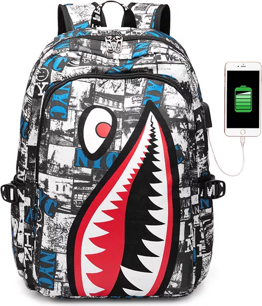 YLX Shark Bite Backpack