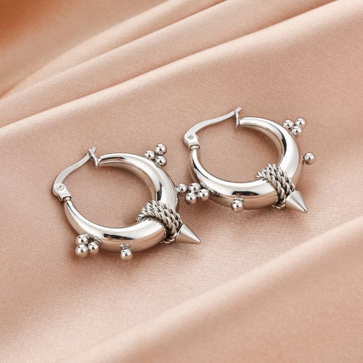 Oorbel Cato - Michelle Bijou - Zilver - JE12150