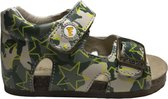 Falcotto gesp velcro gele sterren lederen sandalen Bea Camouflage mt 19
