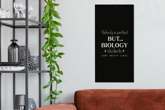 Peinture sur toile Citation - Biologie - Étudiants - 40x80 cm - Décoration murale