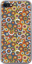 Coque pour iPhone SE 2020 - Motif - Rétro - Cercle - Coque en Siliconen téléphone -