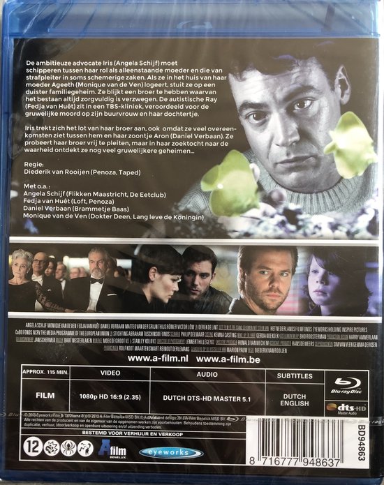 Achterkant Blu-ray hoes. Film details, acteurs en technische specificaties.