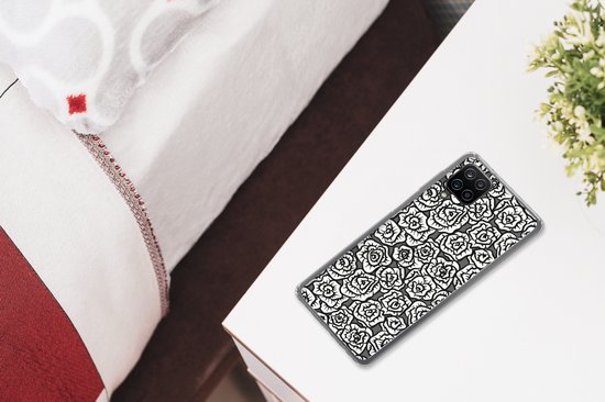 Coque Samsung Galaxy A12 - Meiden - Roses - Motifs - Fille - Kids - Enfants - Enfant - Coque de téléphone en Siliconen