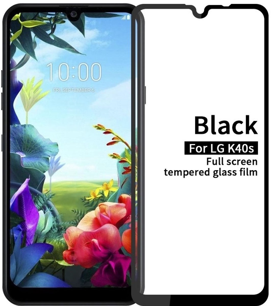 Mobigear Screenprotector geschikt voor LG K40s Glazen | Mobigear Premium Screenprotector - Case Friendly - Zwart
