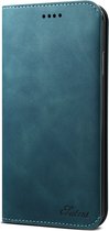Suteni Art Telefoonhoesje geschikt voor Apple iPhone 11 Pro Max Hoesje Bookcase - Groen