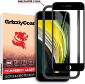 GrizzlyCoat Screenprotector geschikt voor Apple iPhone 8 Glazen | GrizzlyCoat Easy Fit Screenprotector - Case Friendly + Installatie Frame - Zwart