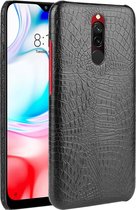 Mobigear Hoesje geschikt voor Xiaomi Redmi 8A Telefoonhoesje Hardcase | Mobigear Croco Backcover | Redmi 8A Case | Back Cover - Zwart