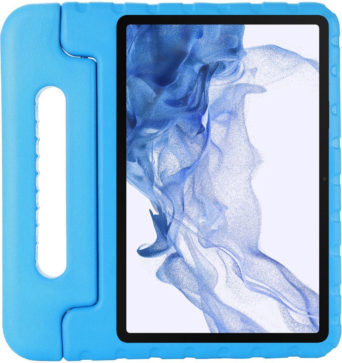 Kinder Tablethoes met Handvat Blauw Geschikt voor Samsung Galaxy Tab S8 Plus - Tablethoes Kindvriendelijk - Beschermhoes voor Kinderen - Shockproof - met Standaard - Tegen Vallen