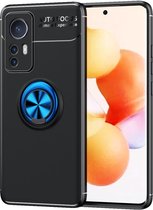 Xiaomi 12 / 12X Hoesje met Magnetische Kickstand Ring Blauw