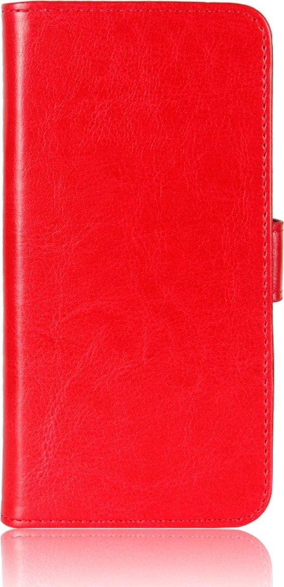 Mobigear Telefoonhoesje geschikt voor LG V60 ThinQ Hoesje | Mobigear Wallet Bookcase Portemonnee | Pasjeshouder voor 3 Pasjes | Telefoonhoesje voor Pinpas / OV Kaart / Rijbewijs - Rood