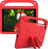 Mobigear Tablethoes geschikt voor Apple iPad 8 (2020) Kinder Tablethoes met Handvat | Mobigear AeroArmor - Rood