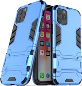 Mobigear Hoesje geschikt voor Apple iPhone 11 Pro Telefoonhoesje Hardcase | Mobigear Armor Stand Backcover Shockproof met Standaard | Schokbestendig iPhone 11 Pro Telefoonhoesje | Anti Shock Proof - Blauw