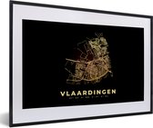 Fotolijst incl. Poster - Stadskaart - Vlaardingen - Kaart - Plattegrond - Nederland - 60x40 cm - Posterlijst