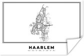 Poster Nederland – Haarlem – Stadskaart – Kaart – Zwart Wit – Plattegrond - 60x40 cm
