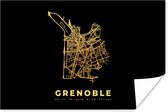 Poster Frankrijk – Stadskaart – Kaart - Plattegrond – Grenoble - 60x40 cm