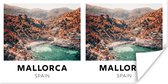 Poster Mallorca - Spanje - Berg - 80x40 cm