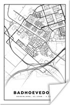 Poster Badhoevedorp - Stadskaart - Plattegrond - Kaart - Nederland - Zwart Wit - 40x60 cm