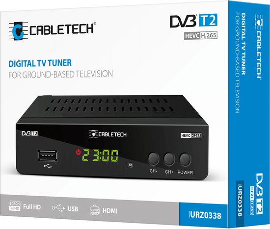 Décodeur TV - Décodeur TV terrestre DVB-T2/C HEVC H.265 Cabletech | bol