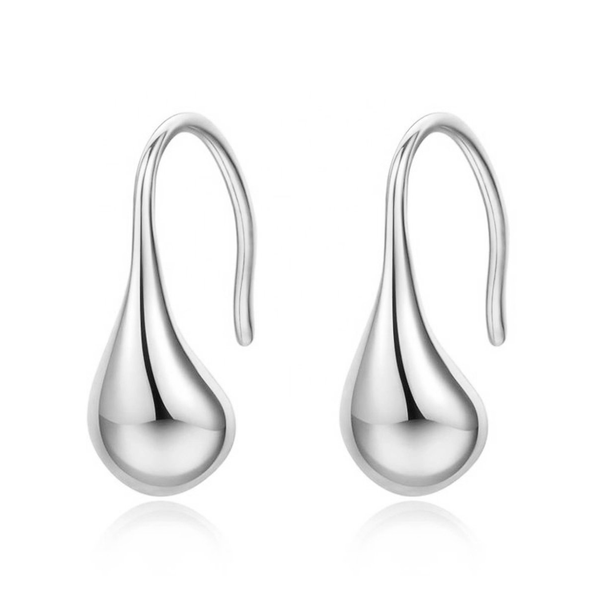 Oorringen zilver 925 Aqua - Zilverkleurige oorbellen met geschenkverpakking - Oorknoppen zilverkleurig van Sophie Siero