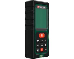 Parkside Laser Afstandsmeter - Nauwkeurig meten met lasertechnologie - Meetbereik: 0,05-50 m - Meetnauwkeurigheid: ±1,5 mm - Maateenheid: metrisch/imperiaal - Pythagoras-functie - Continue meting met min/max-weergave - LC-display