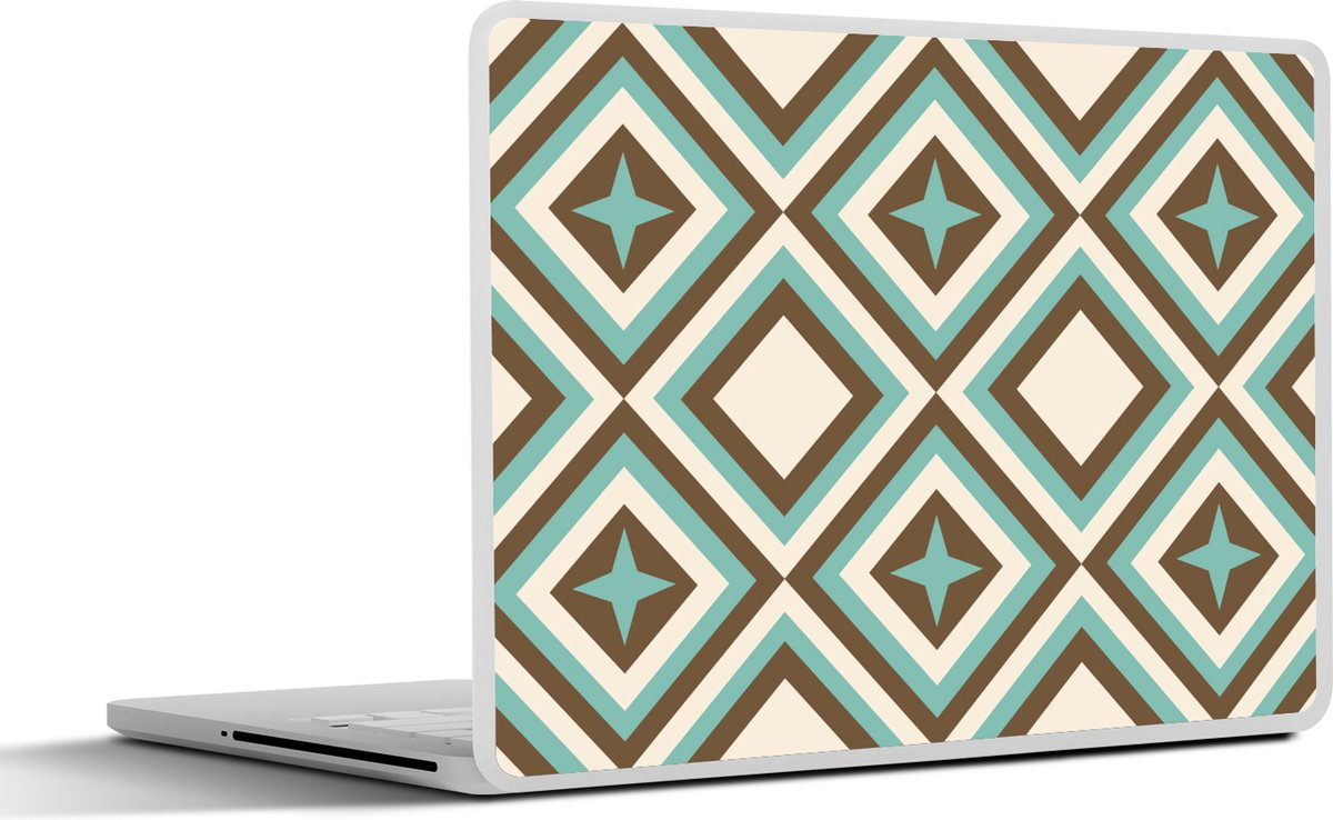 Laptop sticker - 13.3 inch - Jaren 50 - Ster - Design - 31x22,5cm - Laptopstickers - Laptop skin - Cover