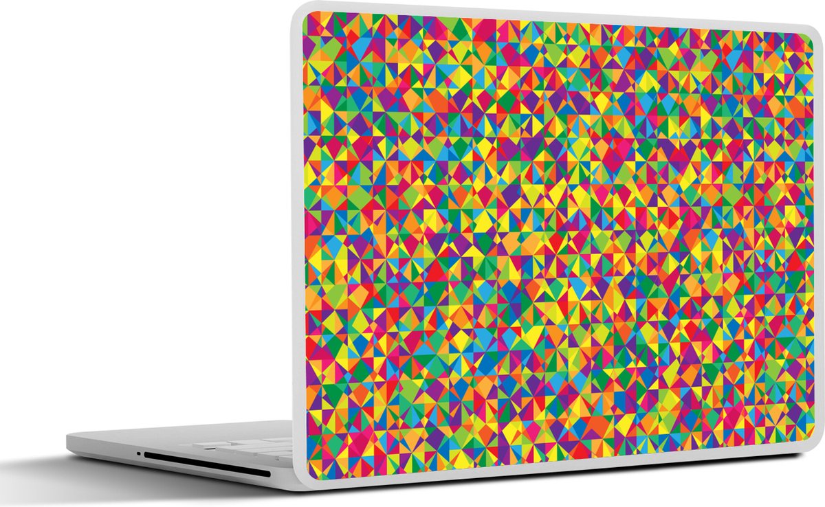 Laptop sticker - 10.1 inch - Patronen - Kleuren - Regenboog - Abstract - 25x18cm - Laptopstickers - Laptop skin - Cover