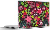 Laptop sticker - 14 inch - Meisjes - Fruit - Bloemen - Patronen - Girl - Kids - Kinderen - Kindje - 32x5x23x5cm - Laptopstickers - Laptop skin - Cover