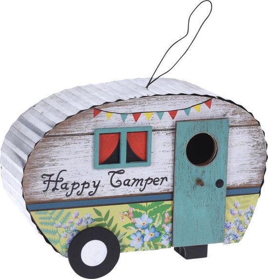 Vogelhuisje Caravan Van Hout 3 Cm Ingangsgat Bol