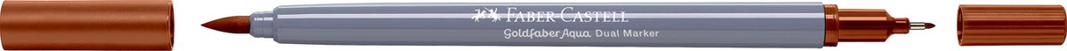 Faber-Castell - Duo aquarel marker - Goldfaber - gebrande oker 187 - brush / 0,6mm - FC-164687