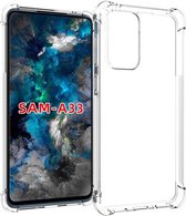 Samsung Galaxy A33 Hoesje - MobyDefend Transparante Shockproof TPU Gelcase - Verstevigde Hoeken - Volledig Doorzichtig - GSM Hoesje - Telefoonhoesje Geschikt Voor Samsung Galaxy A33