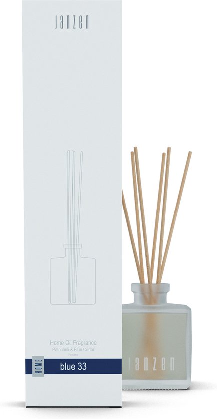 JANZEN Geurstokjes Blue 33 - Home Fragrance Sticks - Blue 33 - Fris en Levendig - 200 ml