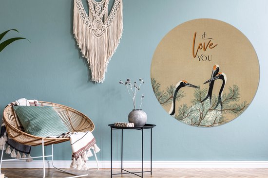 Wall Circle - Wall Circle Indoor - Je t'aime - Citations - Proverbes - Amour - ⌀ 150 cm - Décoration murale - Peintures Ronds