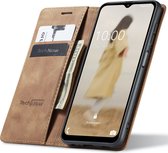 Coque Samsung Galaxy A13 4G/5G - Etui Book Cuir Slimline Marron