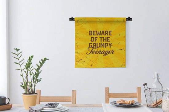 Tapisserie - Toile murale - Enfants - Dictons - Or - 60x60 cm - Tapisserie