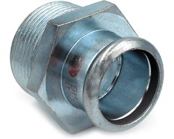 Steelpres C-staal M 28mm x 1inch persfitting puntstuk buitendraad FxR