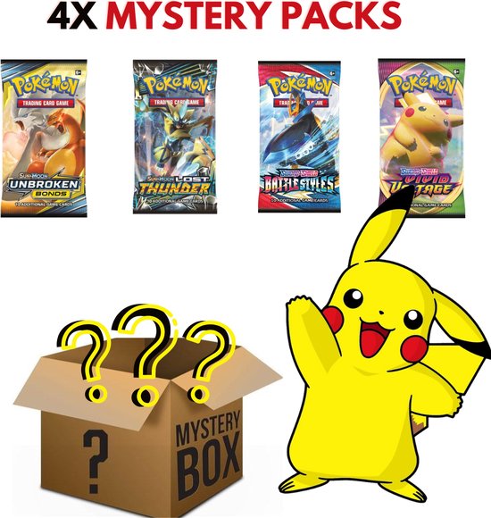 Thumbnail van een extra afbeelding van het spel The Awesome Mystery Trading Cards Box - Pokemon - Pokemon Speelgoed - 40 trading cards - kaarten