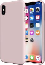 Siliconen Licht Roze case geschikt voor Apple iPhone X/XS - Telefoon hoesje - Baby Pink