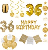 36 jaar Verjaardag Versiering pakket Gold