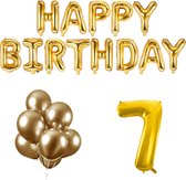 7 jaar Verjaardag Versiering Ballon Pakket Goud