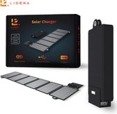 Lideka Solar Chager Met USB Aansluiting - 6 Panel Zonnecellen 10W 5V - USB-C + USB Zonnepaneel Opvouwbaar - Mobiele Zonnepaneel Voor Buiten - Ideaal Voor Solar Powerbank - Zonnelader Voor Mobiele Telefoon, Iphone