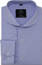 Vercate - Strijkvrij Overhemd - Paars / Lila - Slim Fit - Royal Oxford Katoen - Lange Mouw - Heren - Maat 43/XL