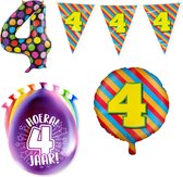 4 jaar Verjaardag Versiering Happy Party M