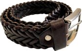 Hommard gevlochten Echt Leren Riem, Donker Bruin, Genuine Leather Belt, Woven Leather Belt