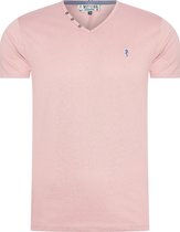 Mezaguz Heren T-Shirt Teessential Pastel Silver Pink Maat S