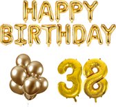 38 jaar Verjaardag Versiering Ballon Pakket Goud