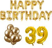39 jaar Verjaardag Versiering Ballon Pakket Goud