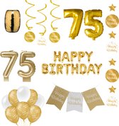 75 jaar Verjaardag Versiering pakket Gold