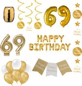 69 jaar Verjaardag Versiering pakket Gold