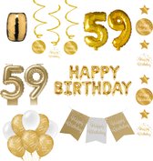 59 jaar Verjaardag Versiering pakket Gold